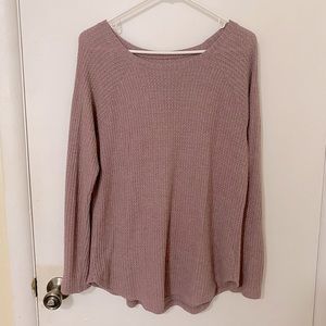 American Eagle Soft and Sexy Plush Pink Sweater